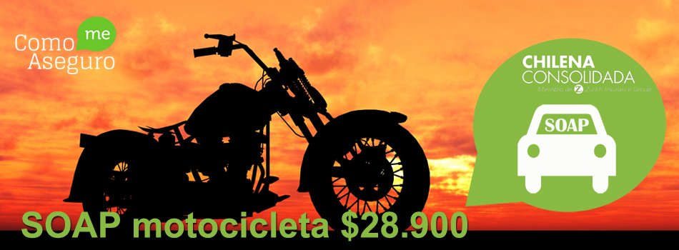comomeaseguro's tweet image. #SOAP2016 Motos a $28.900. Ingresa a comomeaseguro.cl  y compra en línea @chile_ventas RT