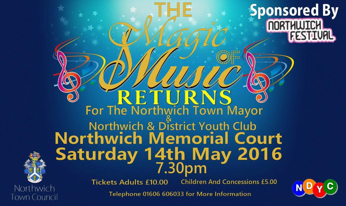 TheMagicofMusi1's tweet photo. Back by popular demand The Magic of Music Returns Saturday 14th May Northwich Memorial Court https://t.co/pAuoDMR5N1