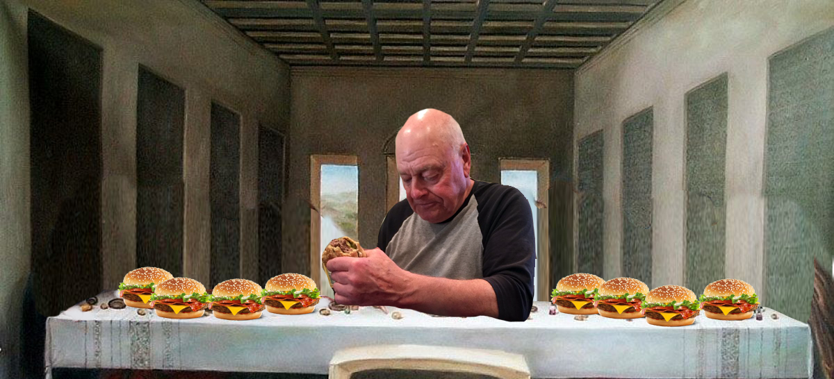 ShaneJokes's tweet photo. When you make a bunch of burgers and no one shows up #pappaw #LastSupper #Burgers https://t.co/EbH0QvV4xz