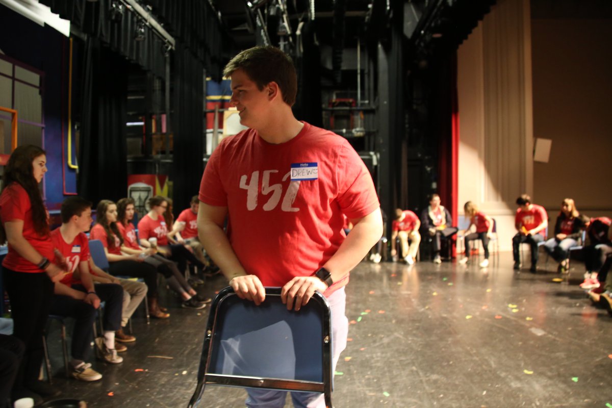 CSM_Photo98's tweet photo. @HaddonfieldHS #TeamShakespeare @OmbelicoMask at work on #WorldCommediaDay https://t.co/9aqxYr2E5u