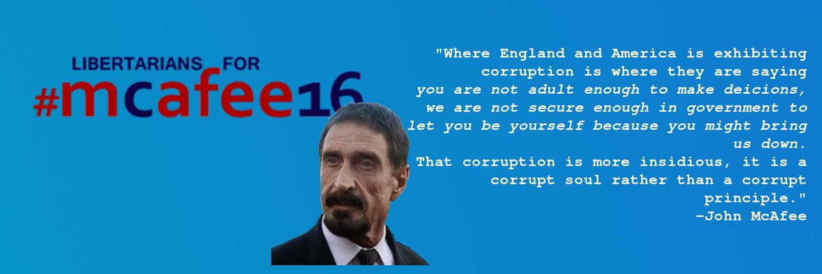 Vote3rdParty_16's tweet photo. @officialmcafee A twitter banner for your supporters. https://t.co/2116UV98bu #Vote3rdParty2016 https://t.co/7ovoVhmnu9
