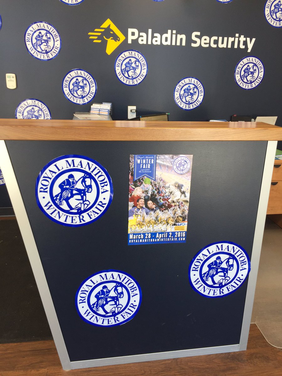 PaladinDick's tweet photo. @PaladinSecurity Brandon is excited about @ProvincialEx #RoyalMBWinterFair. @Keystone_Centre, Office all dressed up https://t.co/QSEa1bnqWH