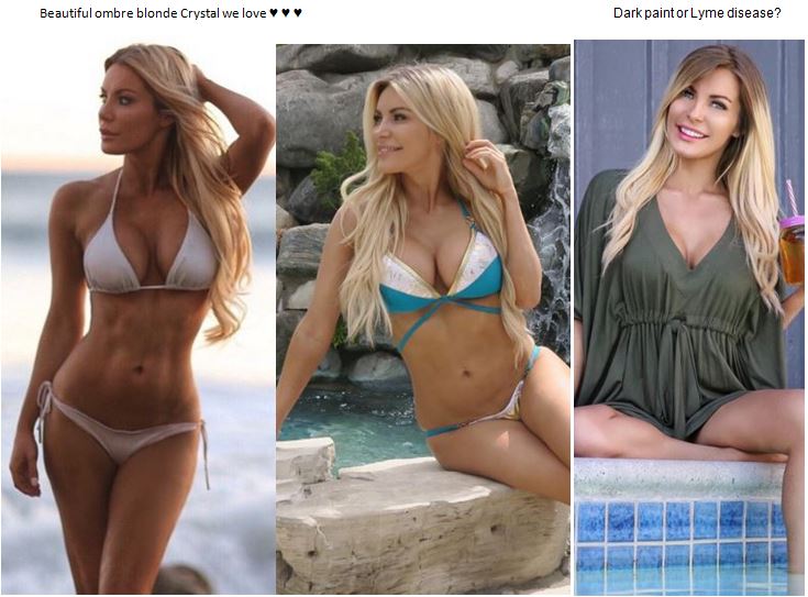 StndrdFacts2's tweet photo. .@crystalhefner we love ♥ ur bright blonde beautiful style. What happened? Lyme? Paint dump? #stayblondemyfriend https://t.co/9WRRNgXNdC