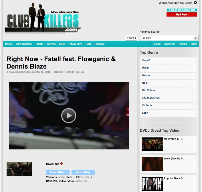 dennisblaze's tweet photo. @fatellmusic ft #flowganic RIGHT NOW prod by #dennisblaze Video now on @clubkillers https://t.co/g3U2HASZr0