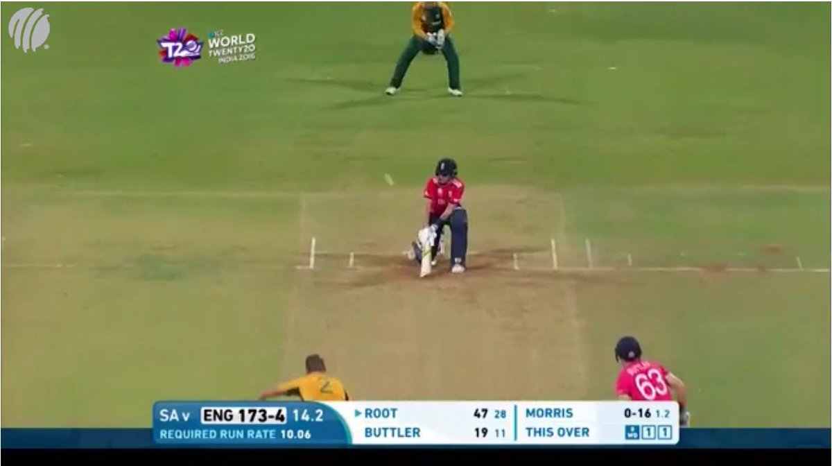 WATCH: <a href="/root66/">Joe Root</a> moved to his 50 with a reverse paddle sweep for 6 #WT20
 
bit.ly/WT20-18RootPS