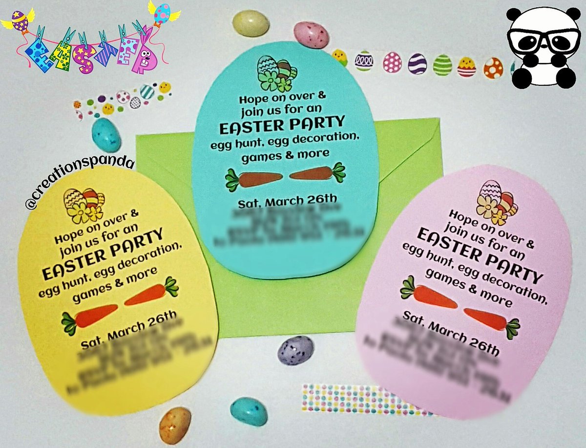 creationspanda's tweet photo. Easter Party Invitations!! 🐰🐣
#CreationsPanda #Custom #PartyIdeas #PartyThemes #EasterParty #EasterEggs  #HandMade https://t.co/Tm3sx0z3Nw