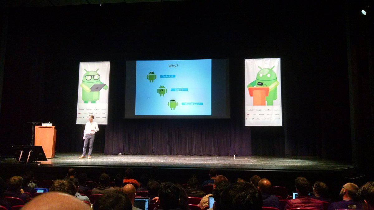 KellyShuster's tweet photo. Eric LaFortune already winning with amazing slides and content, talking about Jack and Jill #DroidconSF https://t.co/F88PsVuHIm