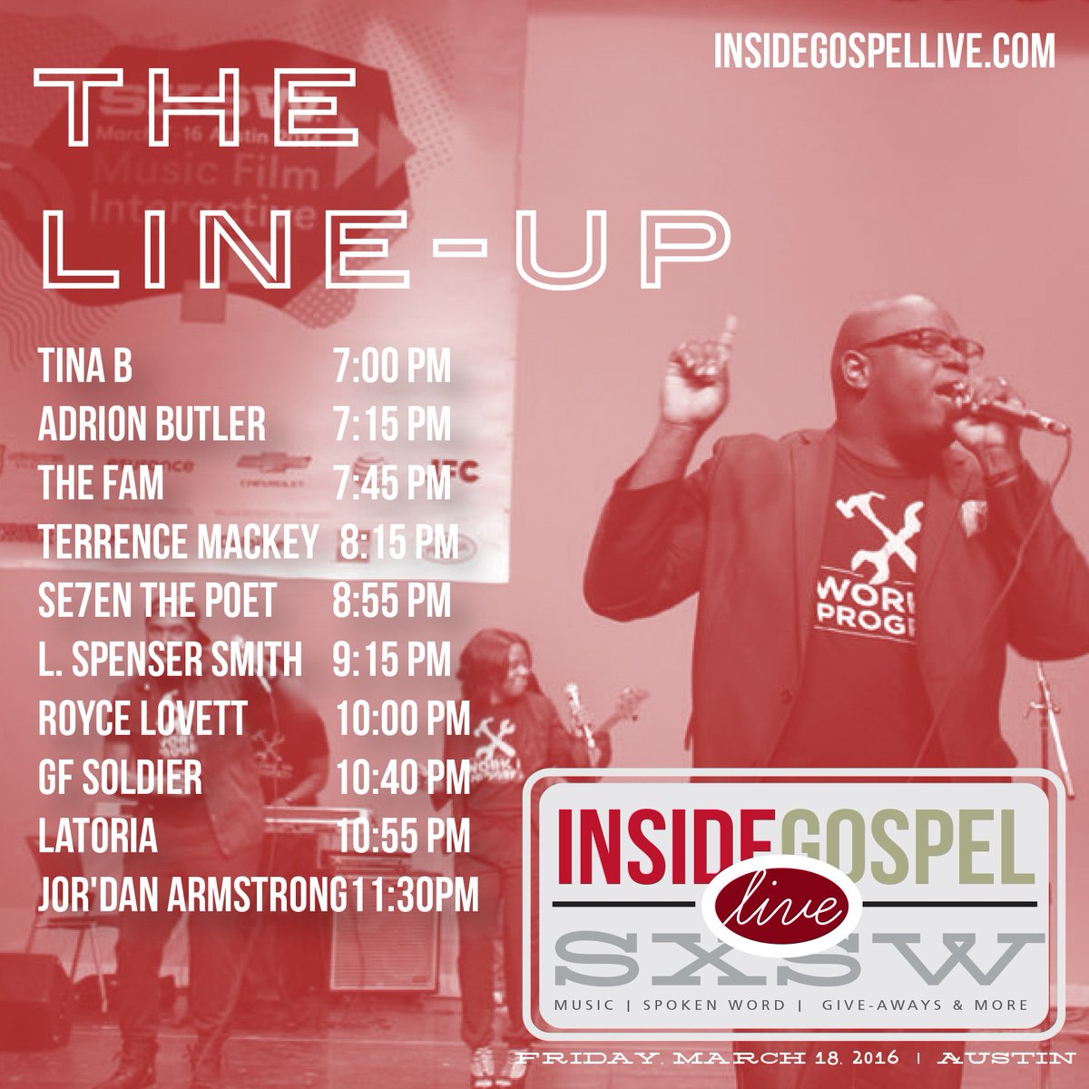 FAITHFORWARD365's tweet photo. tonight...
DO NOT MISS #InsideGospelLIVE #SXSW 
https://t.co/ZEowjYJf6N 4more info https://t.co/wK4cemd6n7