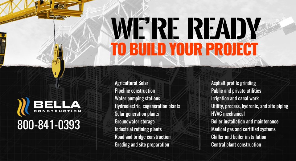 KPHaines's tweet photo. #BellaConstruction is ready. Are you? #AgSolar #SolarPower #Fresno https://t.co/SdDTI67i6r