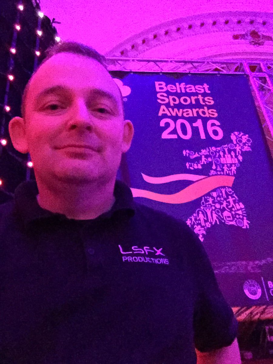 damiendevenney's tweet photo. With #LSFX working at the #belfastsportsawards https://t.co/cHF6bG3mTS