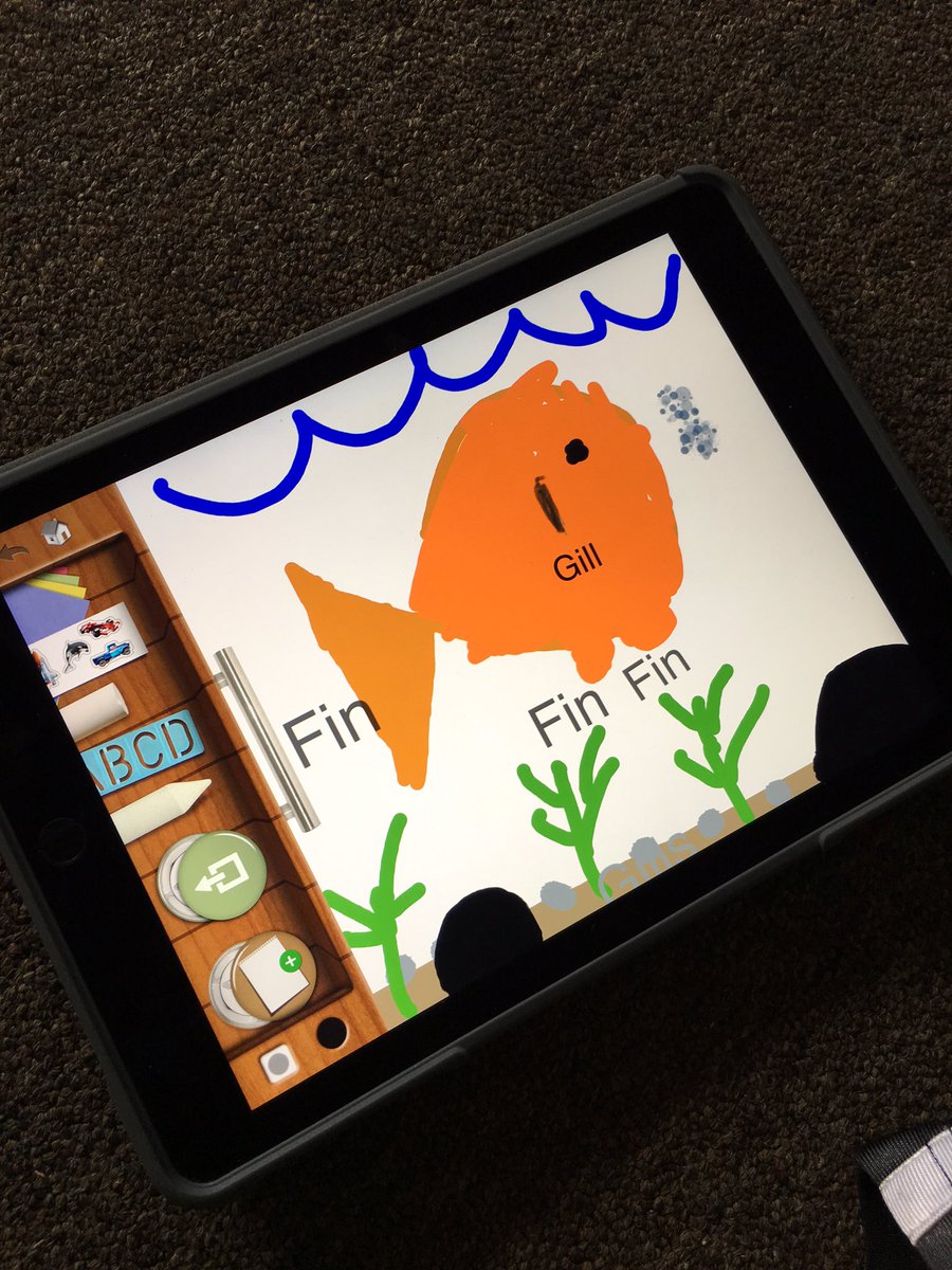 KariAddington's tweet photo. Friday afternoon in Kindergarten #science #foss #fish #drawingpad #labeling #ipadpower https://t.co/rpW96dcfug