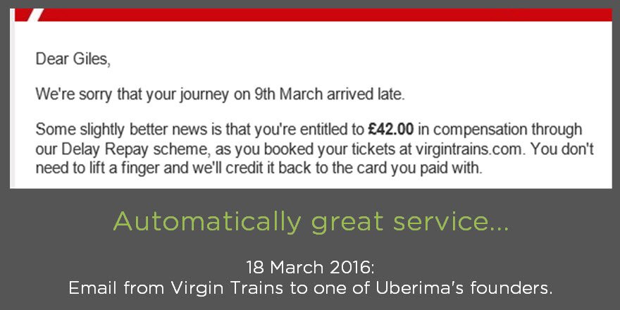 Uberima's tweet photo. @VirginTrains couldn't help the weather last week but still did the right thing. @richardbranson #HappyFriday https://t.co/cTkaVDAZ4z