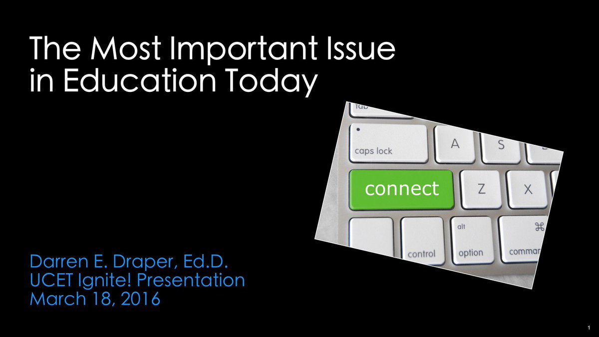 ddraper's tweet photo. I'll be live-tweeting my #UCET16 Ignite! session on the #MostImportantIssue in #Education, so buckle up! https://t.co/OwfDyeWwRu