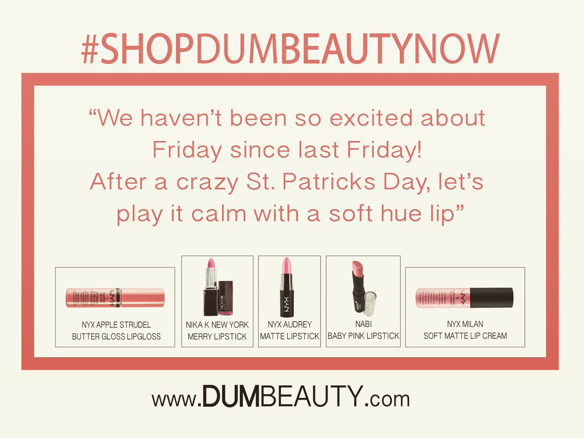 BeautyDum's tweet photo. #DUMBeauty #beautyproducts #Beauty #Makeup #lipstick #nyx #citycolor #jcatbeauty #shopdumbeautynow #affordable https://t.co/seOYOtVmyT