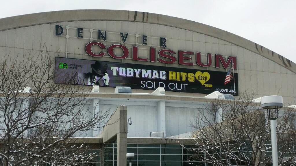 tobymac's tweet photo. Thanks for the "Welcome to Denver"!! We're grateful. Gonna give u all we got! #stealmyshow… https://t.co/aW8zGlbr6T https://t.co/P6gbQ7rrfB