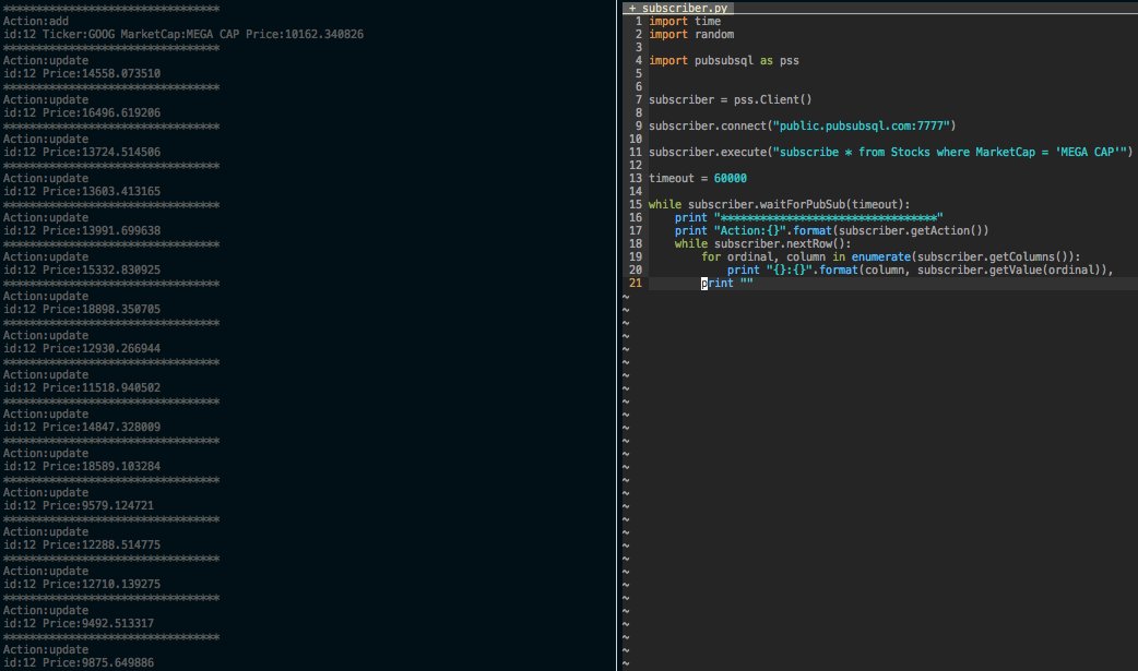 PubSubSQL's tweet image. Running @PubSubSQL in #python - new blog post: bit.ly/1UmD2Rr