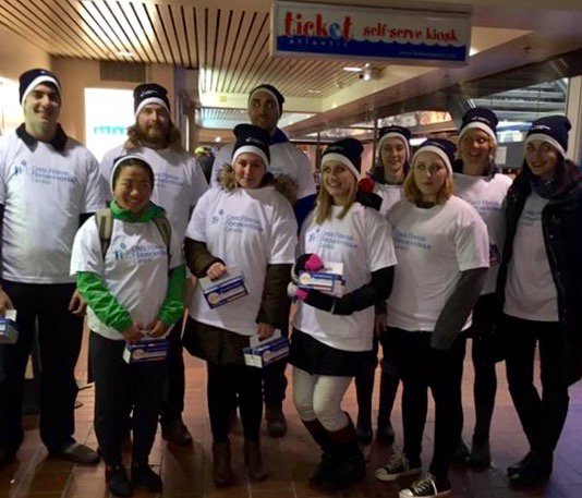 Volunteers from <a href="/teamsmushine/">SMU Shinerama</a> &amp; <a href="/dsushine/">Dalhousie Shinerama</a> at the #CIS University Cup in #Halifax <a href="/CF_Scotia/">CF Scotia Chapter</a> <a href="/CFCanada/">Cystic Fibrosis Canada</a> #fightCF