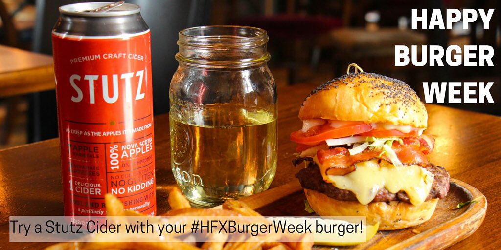 Pair a <a href="/StutzCider/">Stutz Cider</a> with your #HFXBurgerWeek burger at #MaxwellPlum, <a href="/AuctionHouseHFX/">The Auction House</a>, <a href="/5Fishermen/">Five Fishermen</a>! 🍔