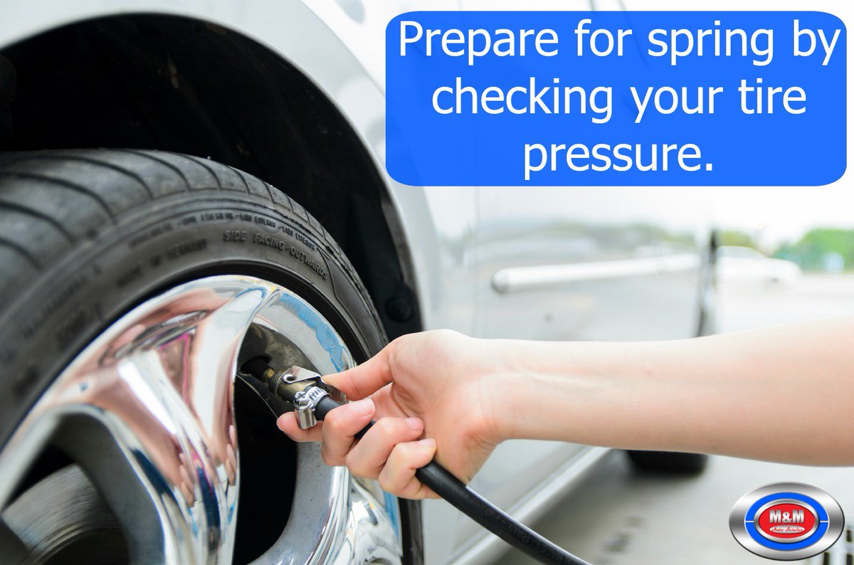 MM_AutoService's tweet image. Spring starts Sunday! Be sure to check the pressure of all 4 tires PLUS the spare to prepare for the warmer weather.