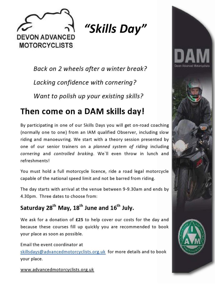 Our skills days dates are out!! Book now to avoid missing out 👍👍no better time to get a taster for advanced training