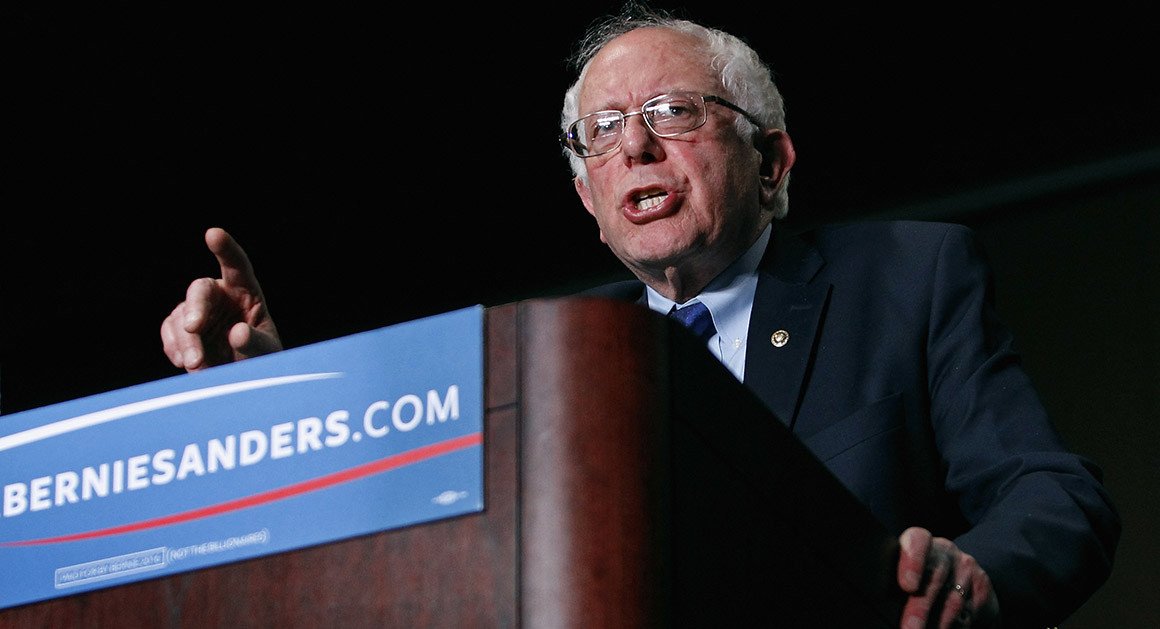 politico's tweet image. Bernie Sanders confirms he won't attend AIPAC politi.co/1pz8oYP | Getty