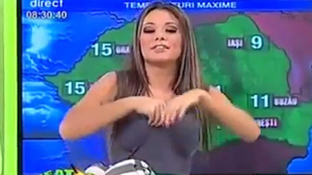 Boobs flashes weather girl Flashing Boobs