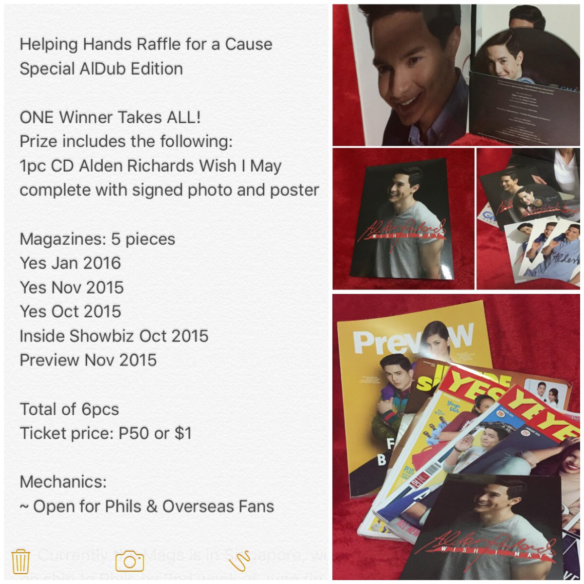 diosaneth's tweet photo. Will +2 more of my AlDub Mags~Cosmo &amp; Mega Man to the lot, all 7 mags &amp; 1 CD, Pls #HelpTatayRudy #ALDUBBagongYugto https://t.co/qykk3ZiHQi