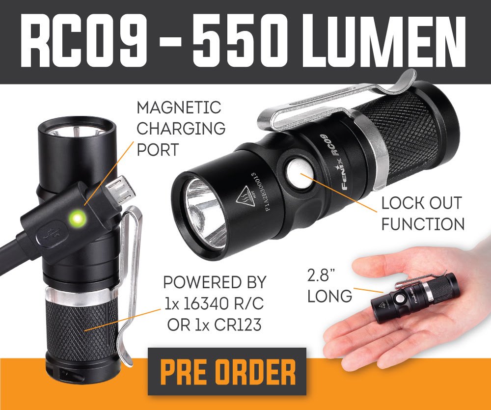 FenixStoreUSA's tweet photo. New RC09 to be the summer BLOCKBUSTER. https://t.co/zkp2rrNL4Z #EDCGear #EDCFlashlights #Flashlights #hiking #gear https://t.co/HeNpnVpMI1