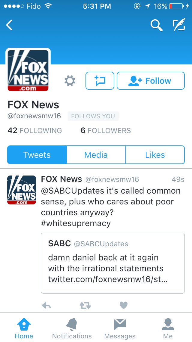 Trollnonymous1's tweet photo. @foxnewsmw16 DAMN FOX I thought I was the troll here 😉 #harsh https://t.co/tZPtVtXrDB