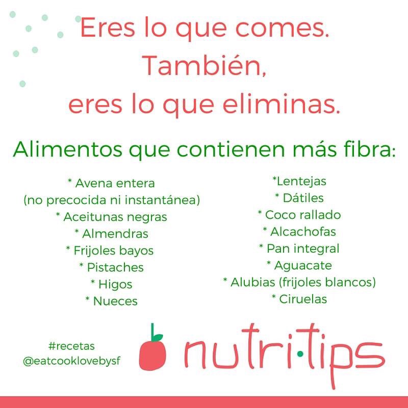 Los alimentos que contienen más fibra. @brendceja
