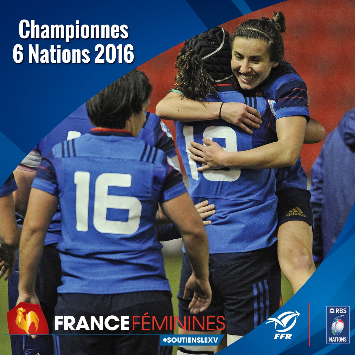 FranceRugby's tweet photo. #FranceFéminines Elles l'ont fait!!! 💪🏆🇫🇷#FRAANG https://t.co/uY90v3f7f8