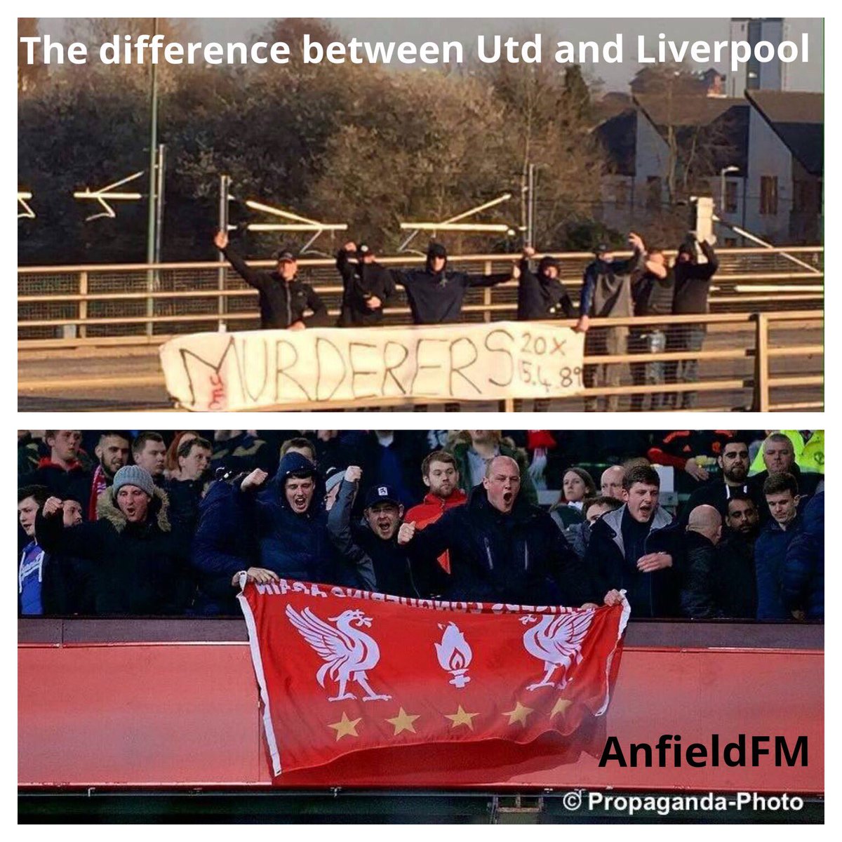 AnnyRoadEndLFC's tweet image. The difference between us and them. #menofrespect #MUFCvLFC #MUFC