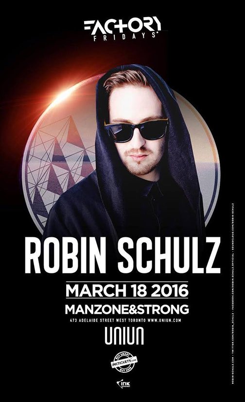 edm_TO's tweet photo. Get ready for @robin_schulz tonight inside UNIUN! https://t.co/s9uWXi2QLn #edm #Toronto https://t.co/wQ4kiBzkBa