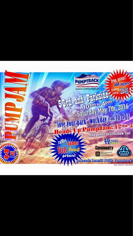 phillypedals's tweet photo. @phillypumptrack Season Opener May 7! #phillybmx #phillybikelove #shredthegnar #myphillypark #bicyclepower https://t.co/c9Bi3Rjqff