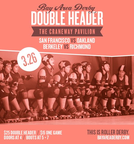 Check out <a href="/BayAreaDerby/">Bay Area Derby</a> with the Bay Area Derby Girls next Saturday 3/26!
bit.ly/1VfZP0J