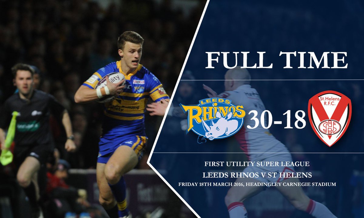 The Rhinos have won 30-18 with a powerful second half showing including a try from man of the match Ash Handley
