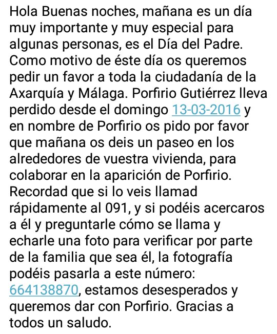 VELEZCFoficial's tweet photo. BÚSQUEDA DE PORFIRIO
Comunicado oficial de la familia de Porfirio Gutiérrez González.
Por favor MÁXIMA DIFUSIÓN https://t.co/45CejH22Ap