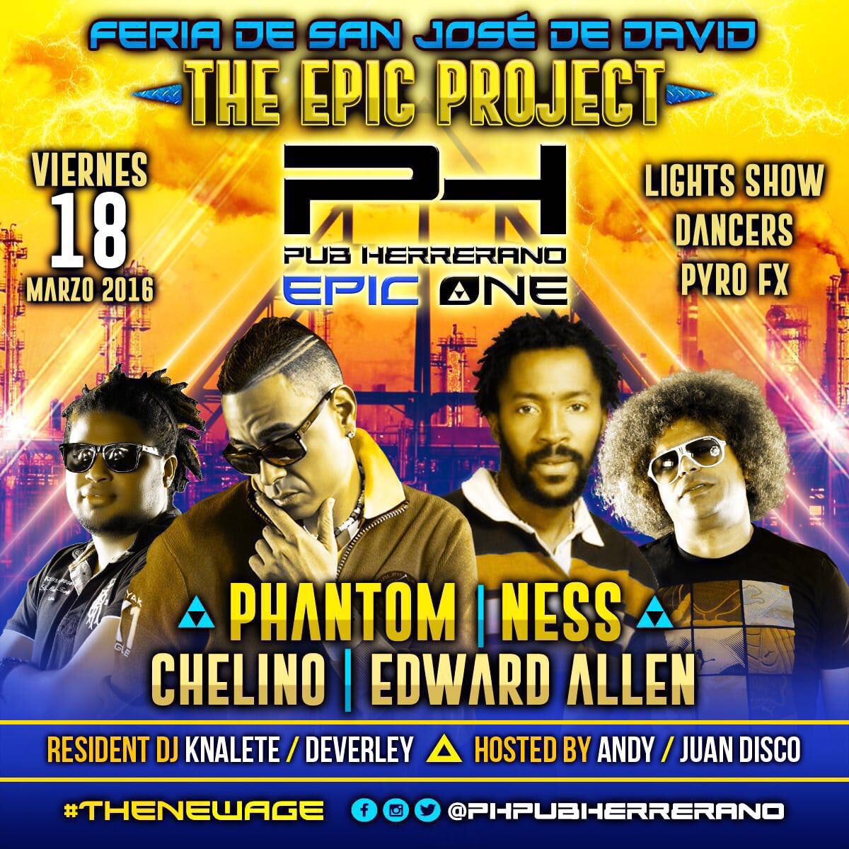 ESTA NOCHE <a href="/phpubherrerano/">PH Pub Herrerano</a> #FeriaDeDavid2016 🔥 THE EPIC PROJECT🔥 <a href="/DJCHELINOPANAMA/">DJ CHELINO</a> <a href="/DjEdwardAllen/">Edward Allen</a> <a href="/realphantom507/">realphantom507</a>