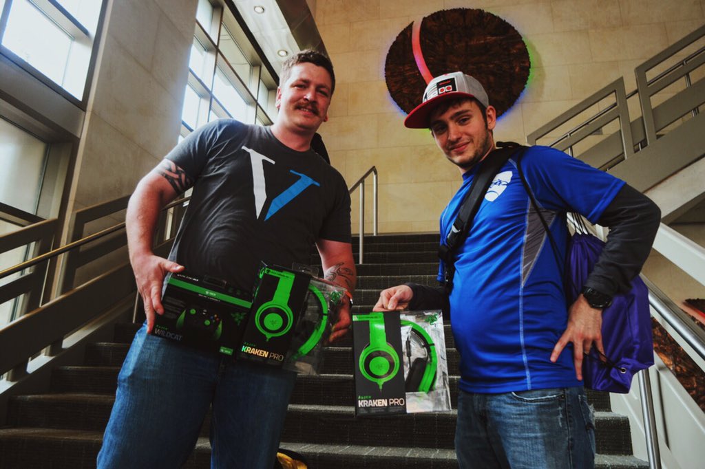 Razer's tweet photo. SXSW @RocketLeague champs 🏆
#RazerSXSW https://t.co/gq5XqsRzNs