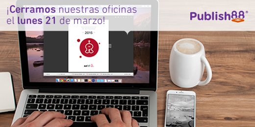 Publish88's tweet photo. ¡ATENCIÓN! Les informamos que cerraremos nuestras oficinas hasta el próximo martes #FelizViernes #DigitalPublishing https://t.co/vd1S7rqsWV