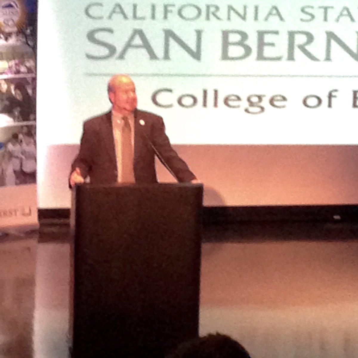 CSUSBNews's tweet photo. Jay Fiene, dean of @CSUSB_COE kicks off event w/ @YongZhaoEd, at SMSU. @SchoolsFirstFCU #CSUSB50 https://t.co/0IfmxMWSjX