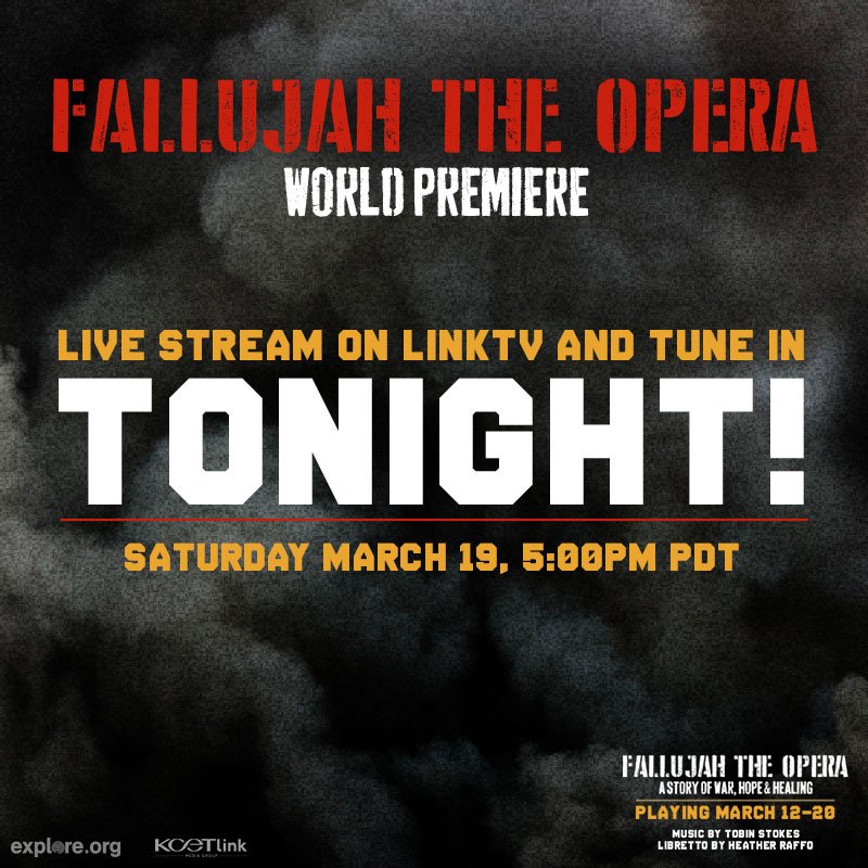 FallujahOpera's tweet image. Tune in to @LinkTV tonight at 5pm PT to see #FallujahOpera! LinkTV.org/Fallujah