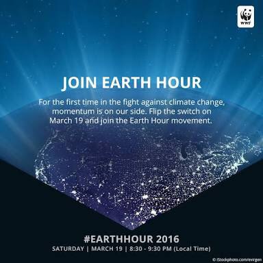 Reverse Your Climate Karma people!
🌏 EARTH HOUR
March 19 8:30 pm 🌚#ChangeClimateChange #wwf #EarthHour2016