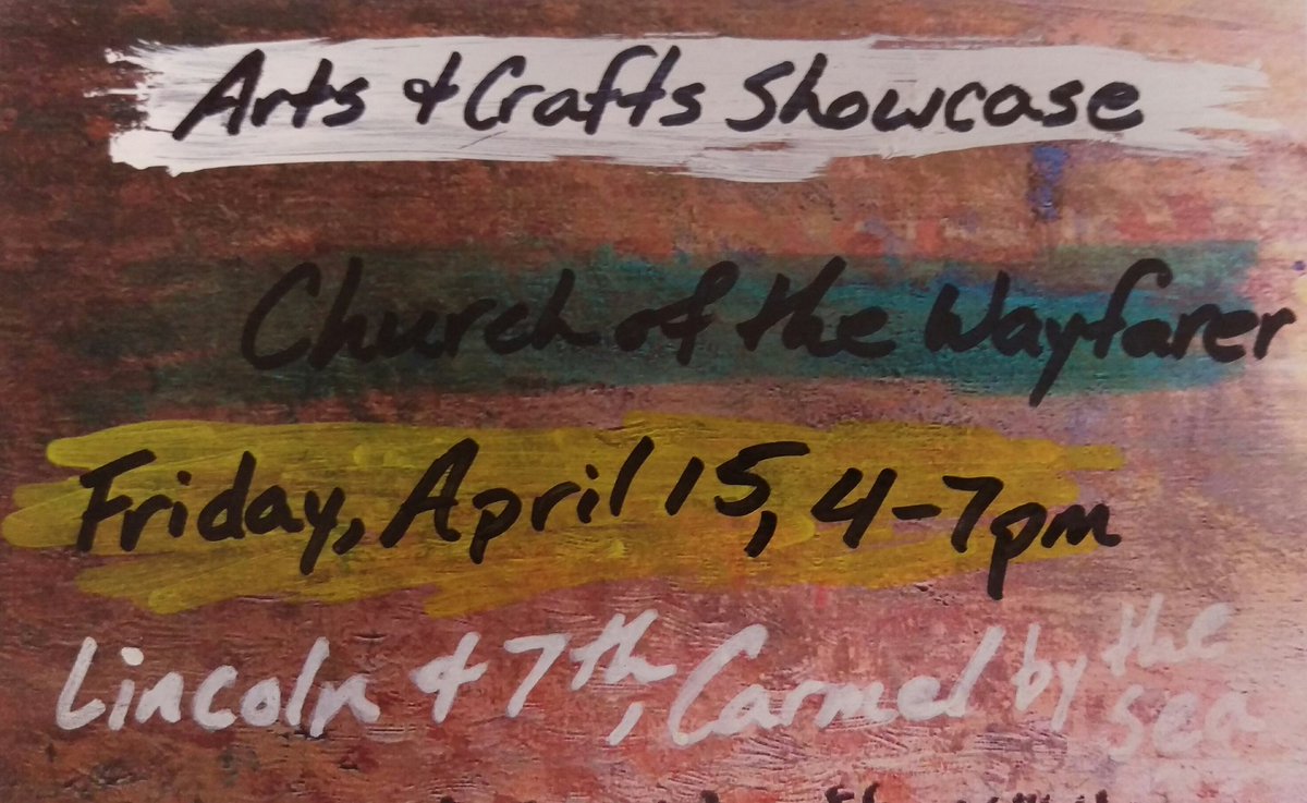 LincolnAnd7th's tweet photo. Save the date: April 15 is the #Arts &amp; #Crafts Showcase at The #Wayfarer @LincolnAnd7th #Carmel https://t.co/hHOFiVgMxd