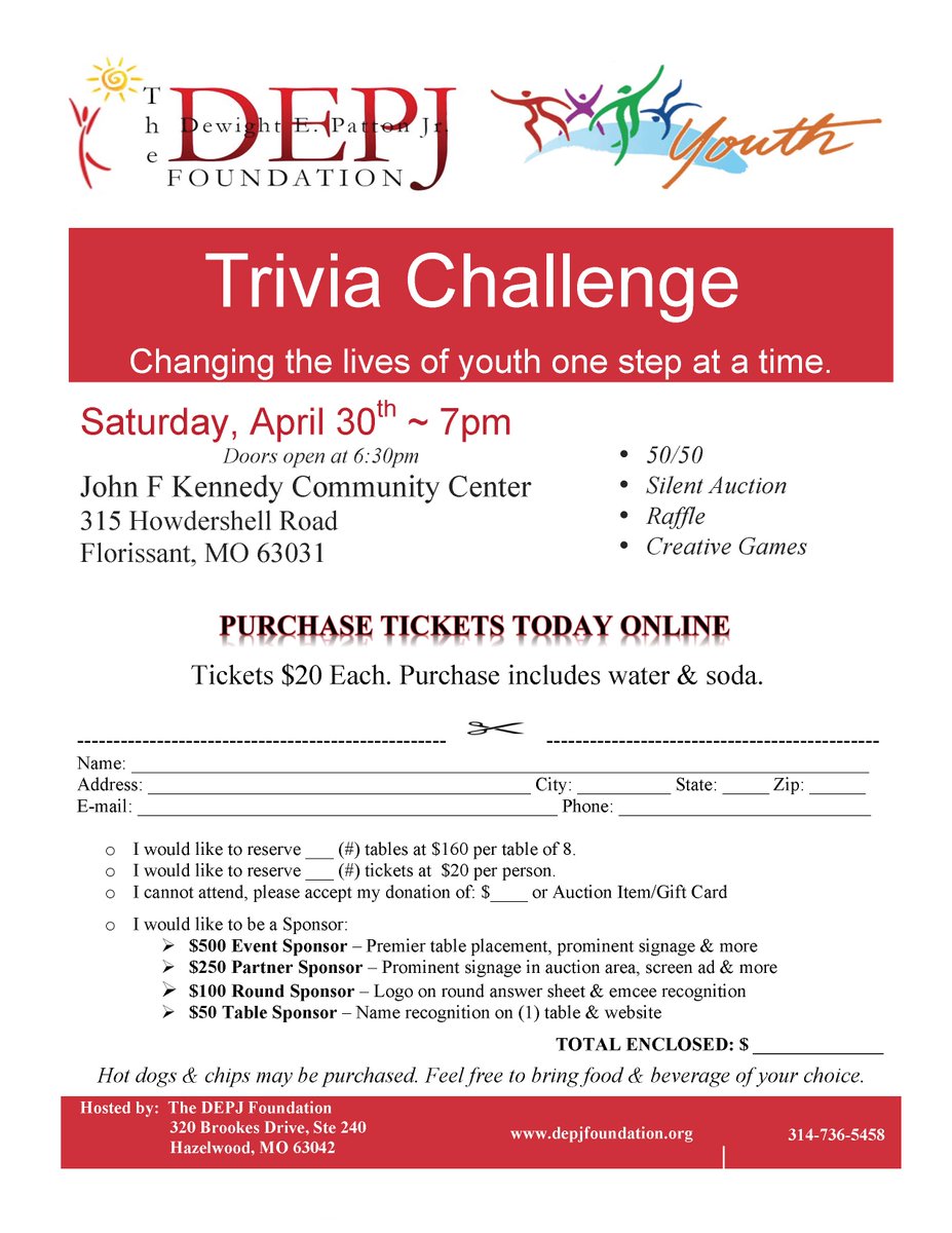 depjfoundation's tweet photo. The Trivia Challenge, 4/30/16. #trivia #triviaforyouth #DEPJF #goodcauses
#theyareworthit #fundSaturday https://t.co/KNZllsgM8D