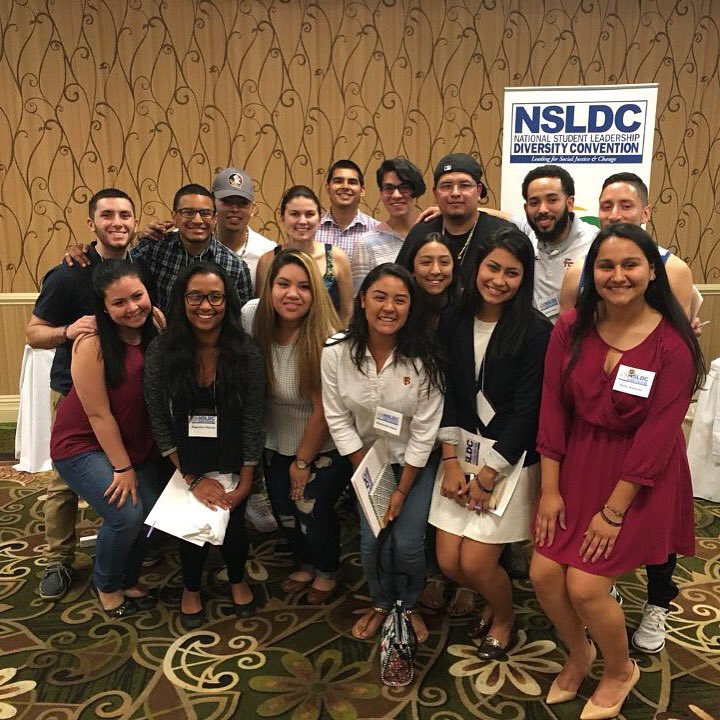 FSU_HLSU's tweet photo. Some of our members at the National Student Leadership Diversity Convention in Orlando, FL! #LaFamilia #NSLDC https://t.co/c20wDzKUFr