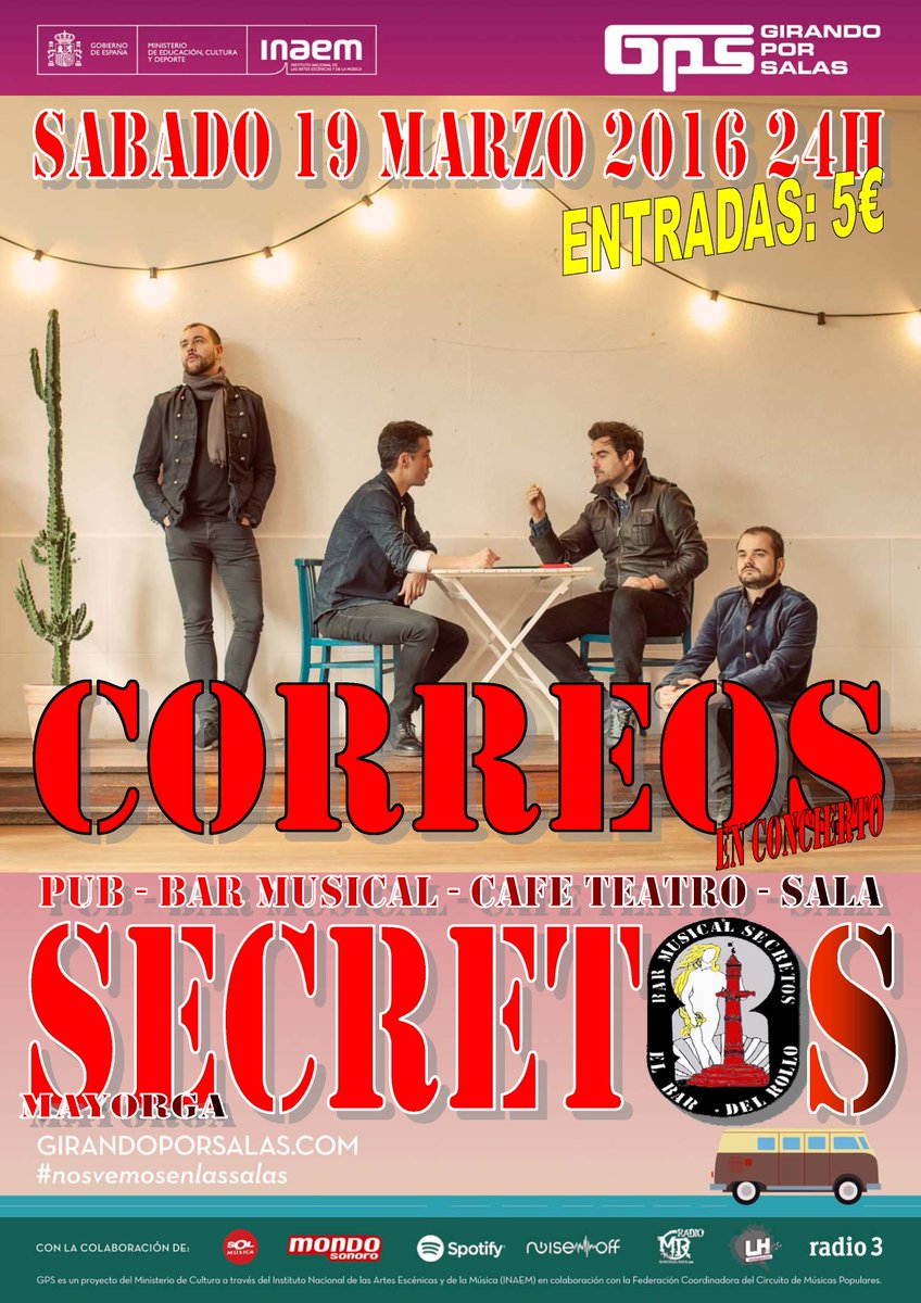 #QueHagoEsteFinde en #Valladolid
Cuándo ¡HOY!
Quién @CorreosMusic 
Dónde @salasecretos @girandoporsalas