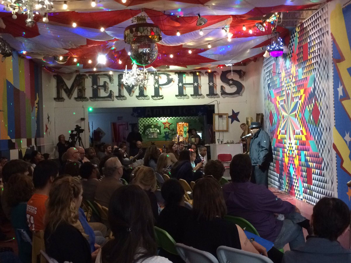 Packed house for #Spark #Spillit at #Amurica w/ #MemphisMade artists like @BarKays #JamesAlexander