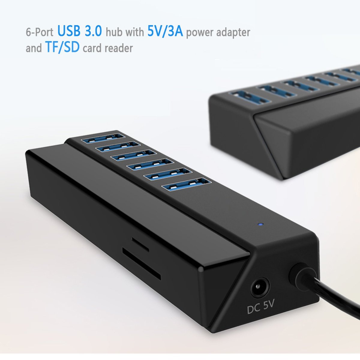 ZackFei's tweet photo. 6 Ports USB 3.0 HUB Built in SD/TF Card Reader for $9.9 @Amazon. It usually sells for 19.99
 https://t.co/o2GsrzDRls https://t.co/o31lDH1qnq