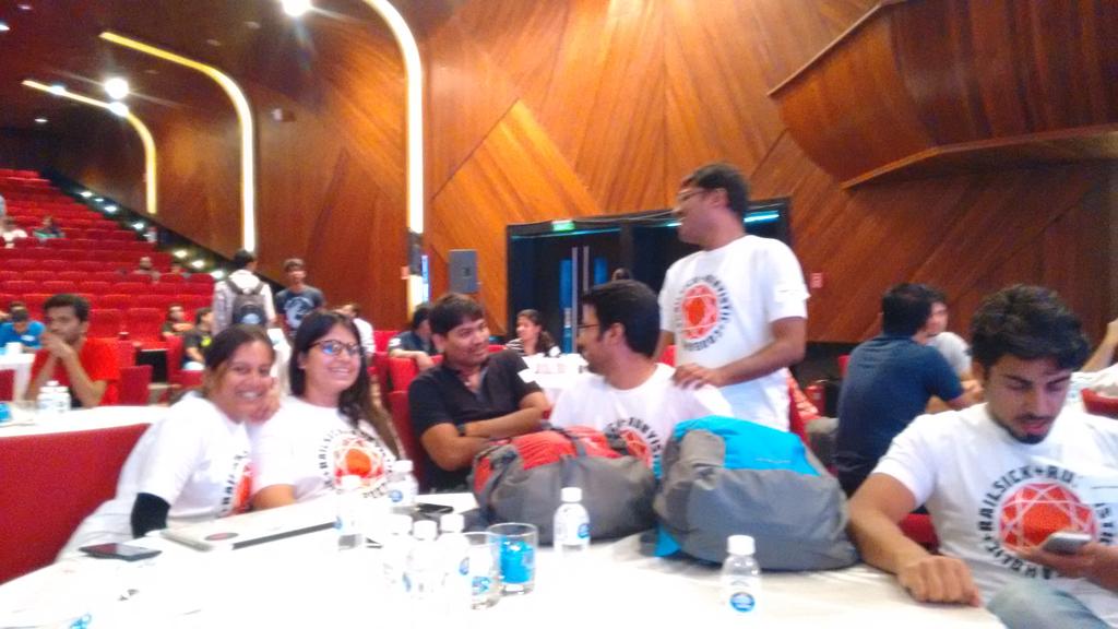 smswaroop's tweet photo. For, by and of the #rubyists. It's all happening here in #kochi #RubyConfIndia @Cybrilla https://t.co/p8qDqdvUK4
